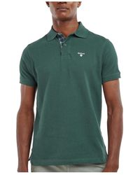 Barbour - Effen Polo Twee Knopen - Lyst
