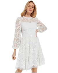 Needle & Thread - Kleedjes ,Blauw ,Pailletten Mini Seren Jurk Met Pailletten - Lyst