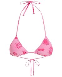 Moschino - Badmode ,Roze ,Driehoek Bikini Top - Lyst