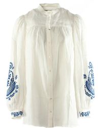 Max Mara - Weiße Leinenshirt Carnia Stil - Lyst