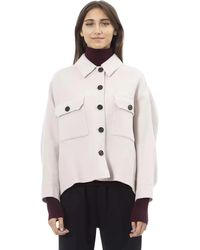 Alpha Studio - Elegante Witte Wollen Blazer Jas - Lyst