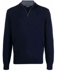 Hackett - Half-Zip Gebreide Trui - Lyst