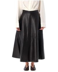 Rohe - Eleganter Leder A-Linien Rock - Lyst