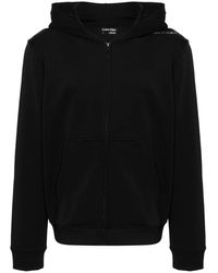 Calvin Klein - Schwarzer beauty full zip hoodie - Lyst