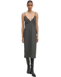 2nd Day - Kleedjes ,Grijs ,Polyester Midi Jurk - Lyst