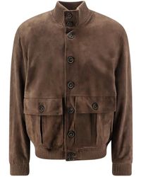 DFOUR® - Jassen ,Bruin ,Suède Df 923 Suède Jas - Lyst