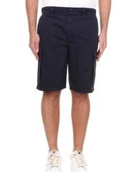 Woolrich - Blaue bermuda shorts cargotaschen reißverschluss - Lyst