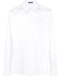 Balmain - Overhemden ,Wit ,Katoen Long Sleeve Tops - Lyst
