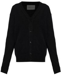 Ami Paris - Cashmere Cardigan Met Geborduurd Logo - Lyst