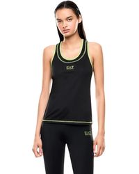 EA7 - Fitness ,Zwart ,Polyester Dynamic Athlete Tank Top - Lyst