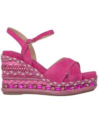 Alma En Pena. - Rhinestone keilabsatz sandale - Lyst