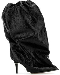 McQueen - Schwarze leder-stiefeletten - Lyst