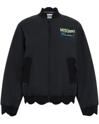 Moschino - Modern Bomber Met Rits En Logo - Lyst