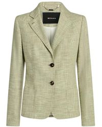 Kiton - Jassen ,Groen ,Leer Getailleerd Jasje Van Fijne Garens - Lyst