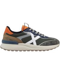 Munich - Schoenen ,Veelkleurig ,Suède Retro-Running Style Sneakers Met Hedendaagse Touches - Lyst