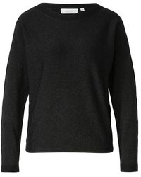 Comma, - Fijngebreide Trui Met Glittergaren - Lyst
