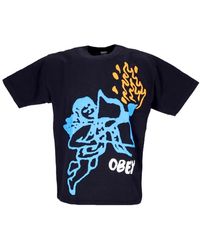 Obey - Cherub Love Tee Zwart Biologisch Katoen - Lyst