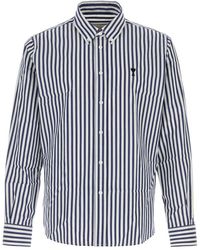 Ami Paris - Overhemden ,Blauw ,Katoen Ami De Coeur Geborduurde Poplin Shirt - Lyst