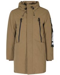 OUTHERE - Jassen ,Bruin ,Katoen Soilmark Giaccone Parka Lungo - Lyst