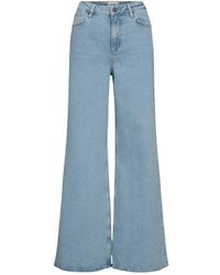 Numph - Jeans ,Blauw ,Katoen Nupisa Hr Wide Jeans - Lyst