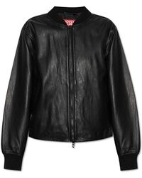 DIESEL - Jassen ,Zwart ,Leer Leren Jas L-Ilyan - Lyst