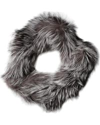 Dolce & Gabbana - Fox Fur Neck Wrap Warmer Winter Scarf - Lyst