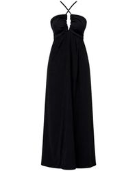 Liu Jo - Lange Bandeau Jurk Met Cut-Out En Zijsplit - Lyst