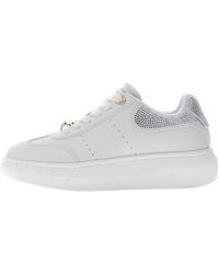 Guess - Sneakers Van Gemengd Leer Ronde Neus Hakhoogte 4,2 Cm - Lyst
