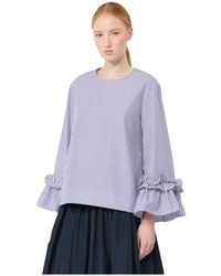 Max Mara - Overhemden ,Paars ,Katoen Elegante Blouse - Lyst