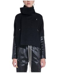 Rick Owens Jumbo Wool Biker Jacket - Zwart