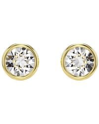 Swarovski - Damen Ohrstecker Rundschliff Weiß Goldlegierungsschicht Imber 5681552 - Lyst