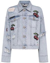 Philipp Plein - Jassen ,Blauw ,Katoen Regular Jacket - Lyst