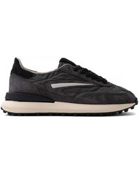 Date - Graue Low-Top Sneakers Nylon Wildleder - Lyst