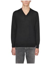 Paolo Pecora - Wollpullover mit v-ausschnitt - Lyst