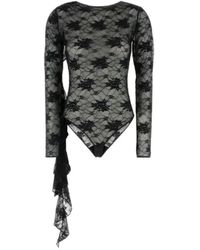 Oséree - Soft Lace Volant Sleeves Body - Lyst