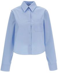 Sportmax - Overhemden ,Blauw ,Katoen Ceppo Shirt - Lyst