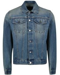 Prada - Jassen ,Blauw ,Denim Denim Jas Klassiek Blauw Gewassen - Lyst