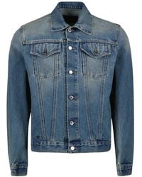 Prada - Jassen ,Blauw ,Denim Denim Jas Klassiek Blauw Gewassen - Lyst