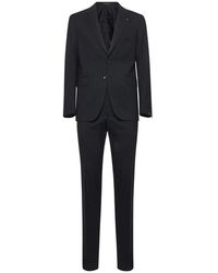 Tagliatore - Kostuums ,Blauw ,Wol Jurken Blauw - Lyst