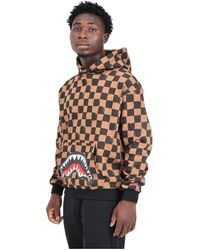 Sprayground - Felpa marrone con stampa squalo per - Lyst