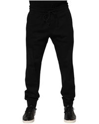 Dolce & Gabbana - Zwarte Logo Jogger Sweatpants - Lyst
