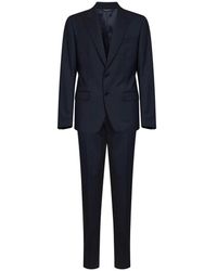 Dolce & Gabbana - Kostuums ,Blauw ,Wol Single-Breasted Martini Light Wool Gabardine Suit - Lyst