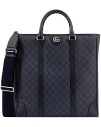 Gucci - Gg supreme stoff und leder handtasche - Lyst