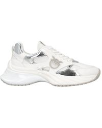 Pinko - Weiße Sneakers Mit Mesh-Details - Lyst