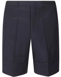 Prada - Korte Broeken ,Blauw ,Light Mohair Bermuda - Lyst