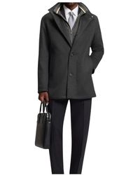 BOSS - Jassen ,Grijs ,Wol Coxtan Relaxed Fit Jas - Lyst