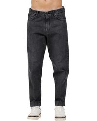 Berwich - Jeans ,Zwart ,Katoen Morello Jeans Met Wijde Pijpen En Vijf Zakken - Lyst