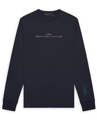 Aspact - Tops ,Blauw ,Spectrum Ls Tee - Lyst