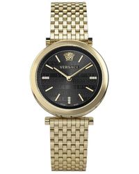 Versace - V-twist cinturino orologio acciaio inox - Lyst