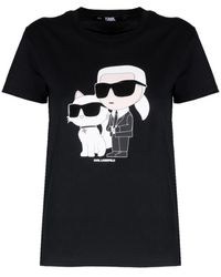 Karl Lagerfeld - Karl Ikonik Karl & Choupette T-shirt - Lyst